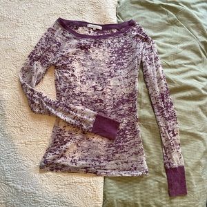 Vintage Costa Blanca see through lilac top